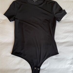 Black Short Sleeve Bodysuit dynamite